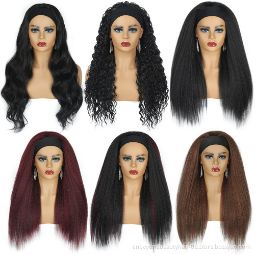 Wholesale price headband wigs Synthetic hair,hair wig with headband,headband wigs for black women